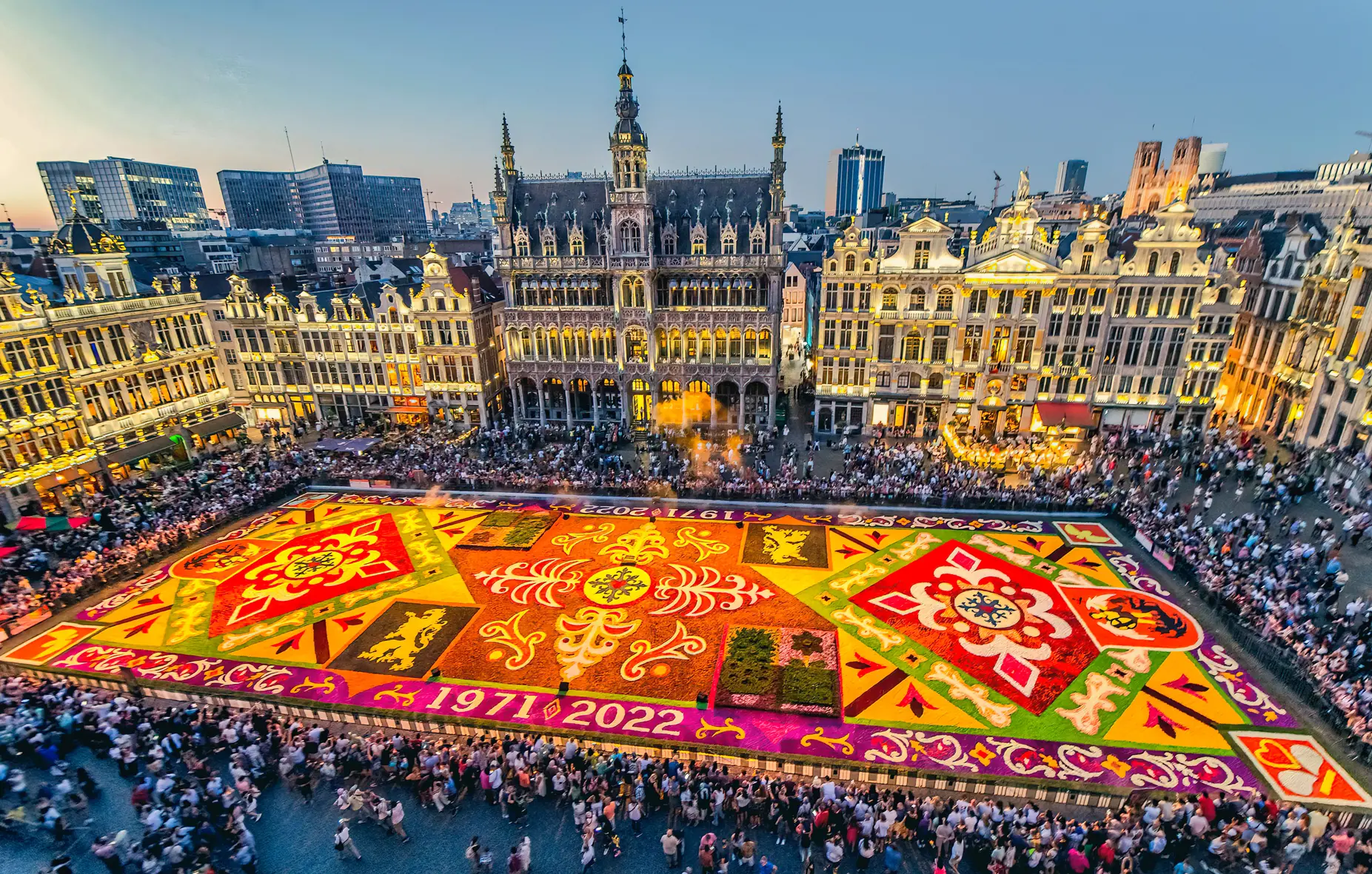 Un tappeto di fiori nel cuore di Bruxelles