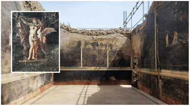 Scavi di Pompei, scoperto un salone da banchetto affrescato con la guerra di Troia