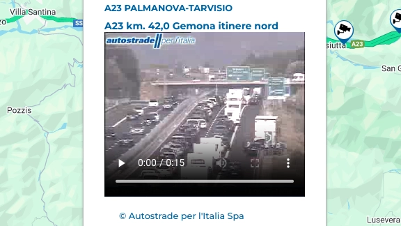 Le code sull'Autostrada A23 per il maxi incidente