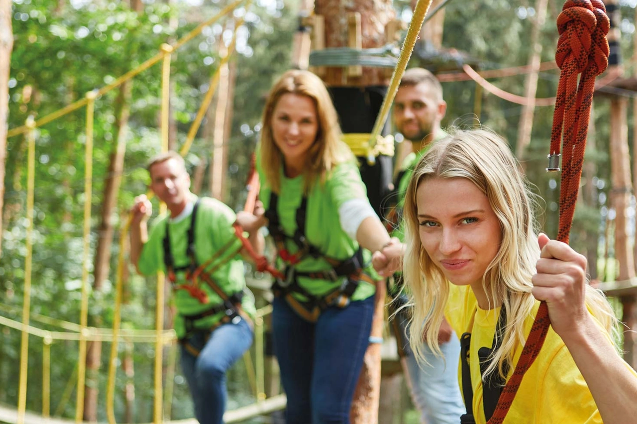 Gioco di squadra al Jungle adventure park