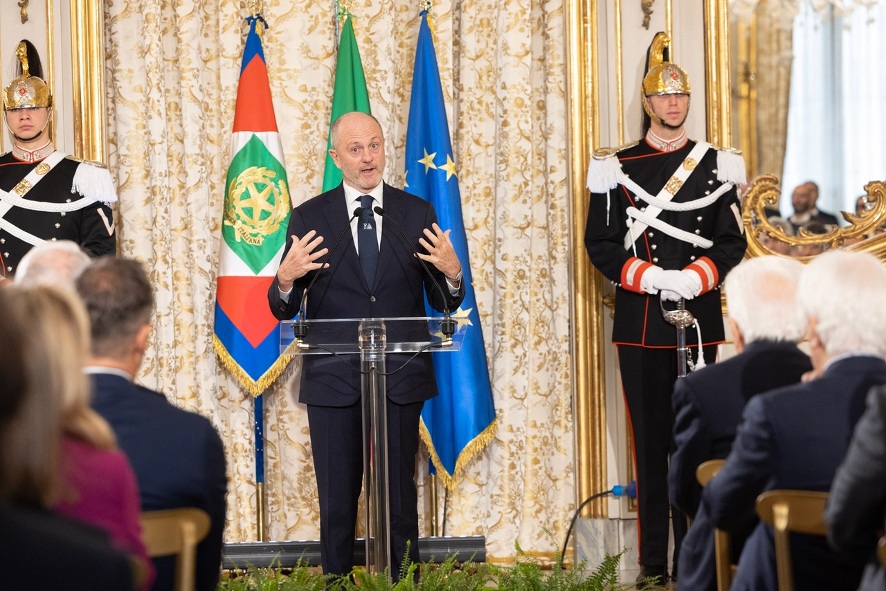 Intervento di Angelo Binaghi di fronte al presidente della Repubblica, Sergio Mattarella