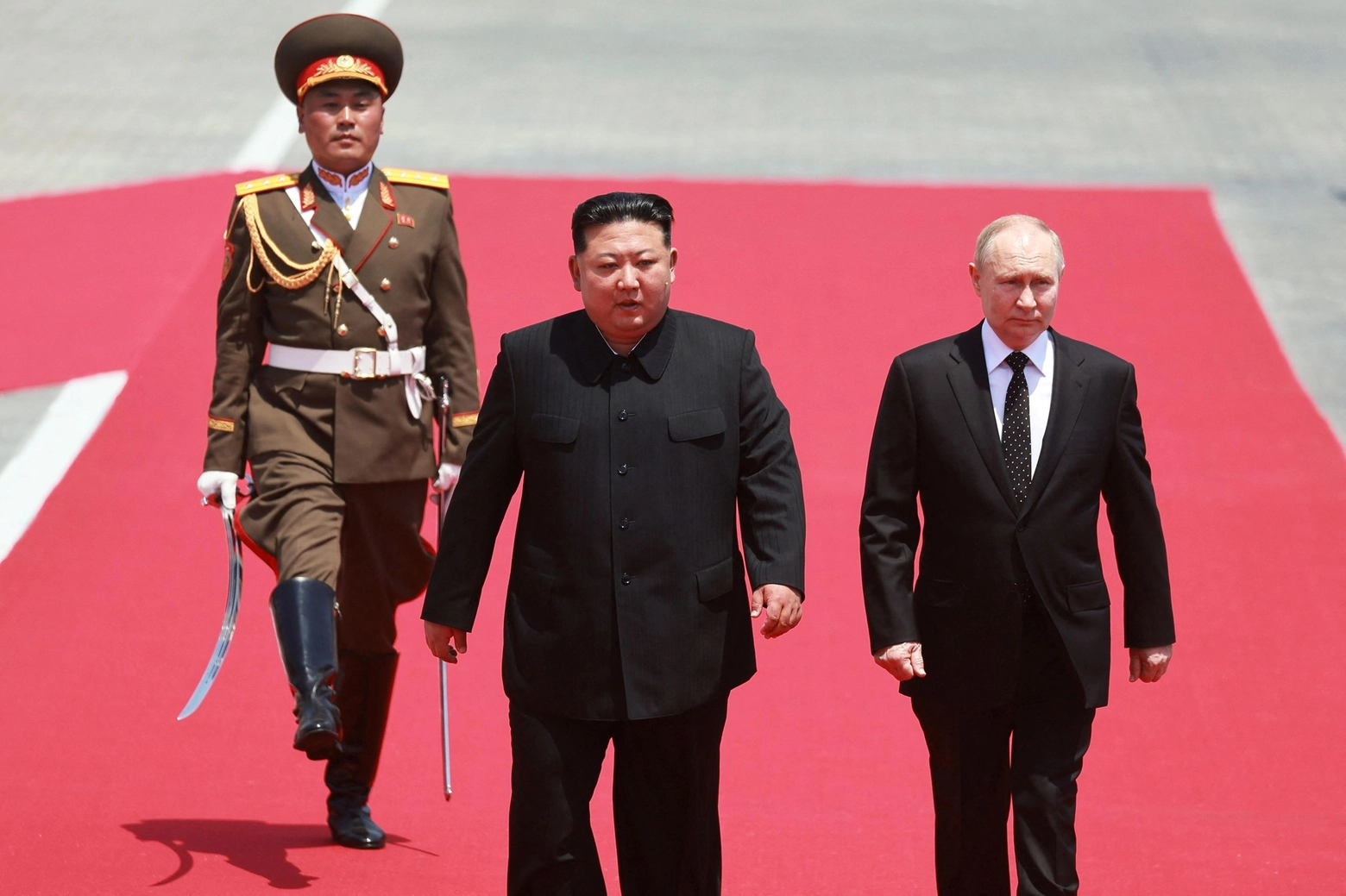 Kim Jong Un e Vladimir Putin a Pyongyang