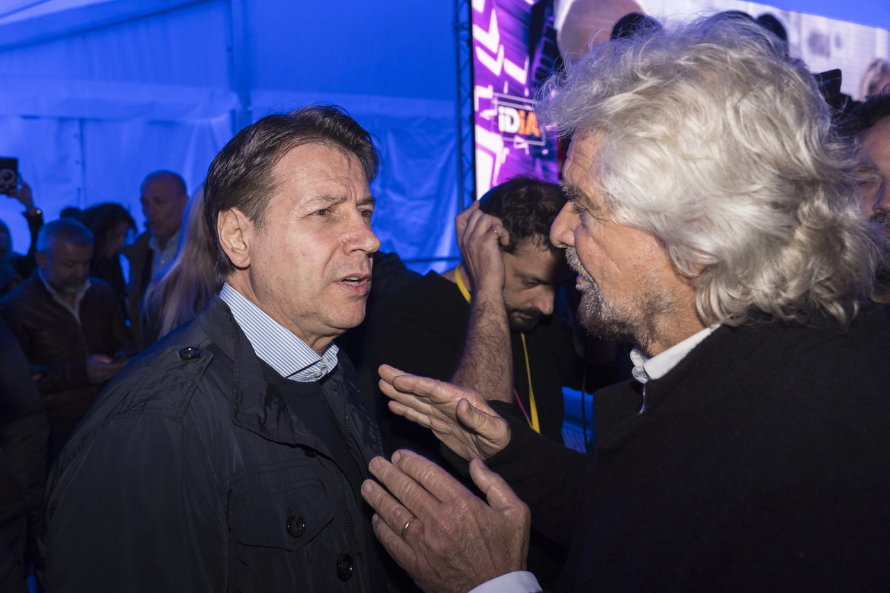 Giuseppe Conte e Beppe Grillo