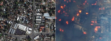 Il quartiere ingoiato dall’incendio di Los Angeles visto dall’alto: Altadena non esiste più