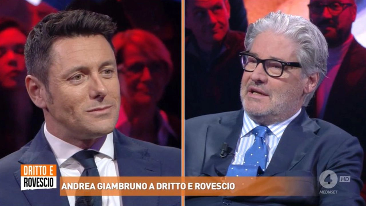 Andrea Giambruno ospite della trasmissione Dritto e Rovescio su Rete4