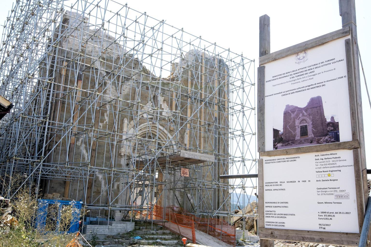 Ricostruzione e restauro della Chiesa di San Francesco ad Amatrice dopo il sisma 2016