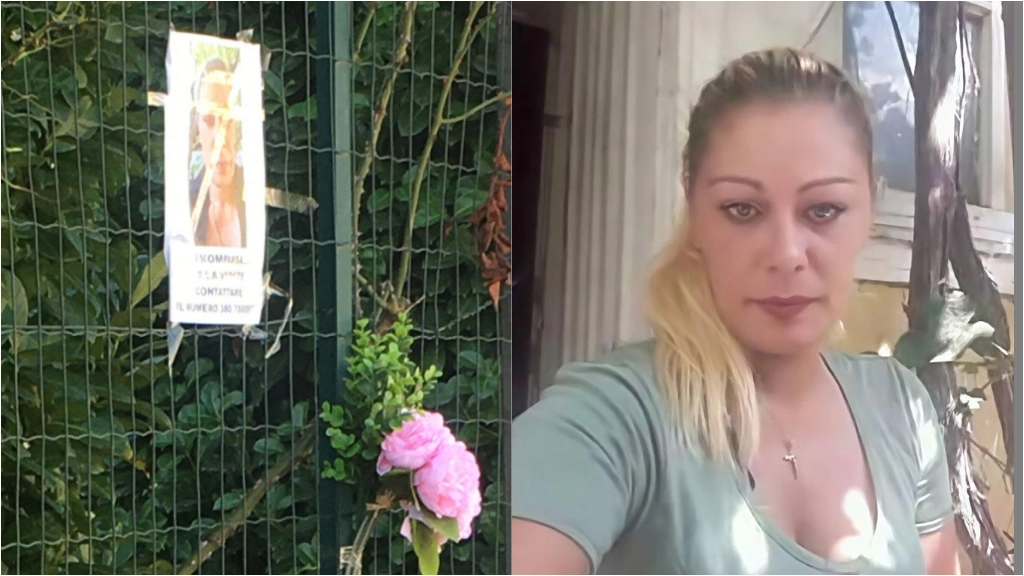 Un fiore sul pilone con uno dei tanti manifesti con la foto di Maria Campai uccisa a Viadana