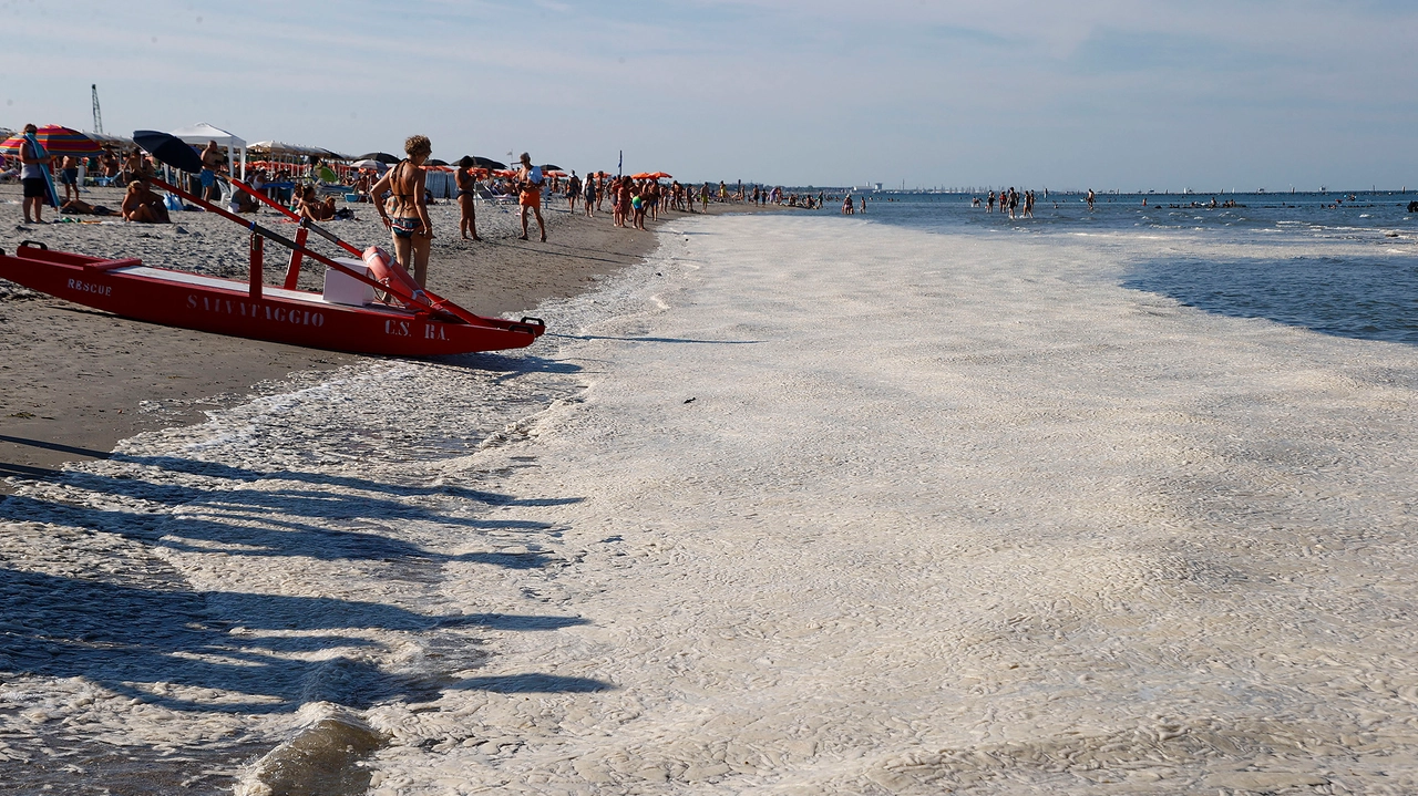 Mucillagine nella spiaggia ravennate