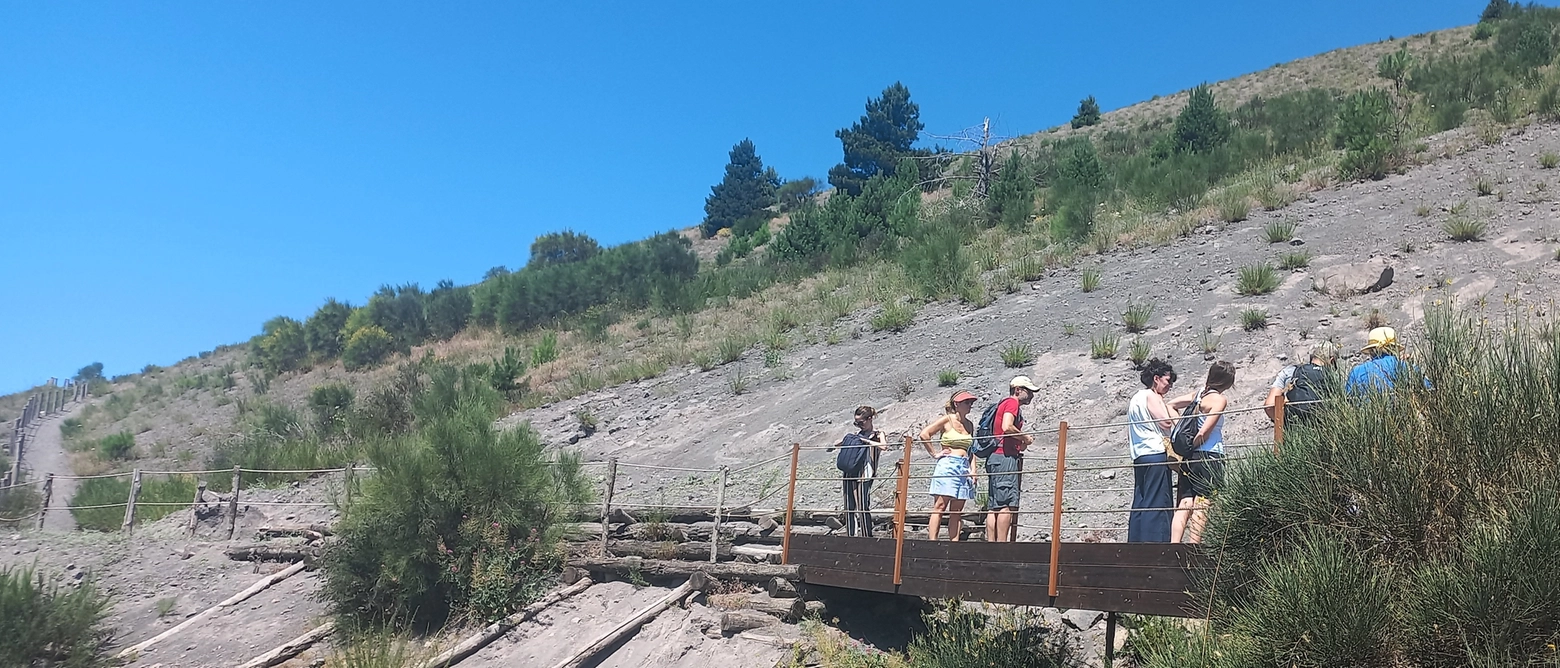 La parte più franosa del Vesuvio