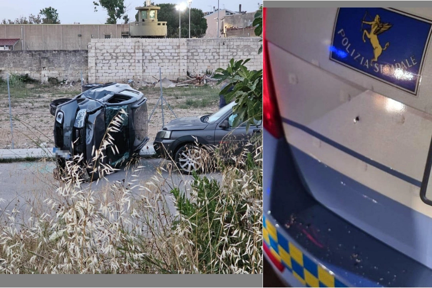 La sede della Mondialpol assaltata a Sassari e i colpi sulla carrozzeria di un'auto della polizia