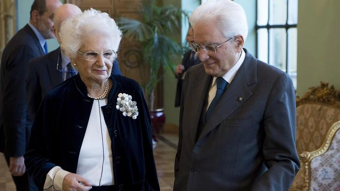 La senatrice a vita Liliana Segre con il presidente della Repubblica, Sergio Mattarella