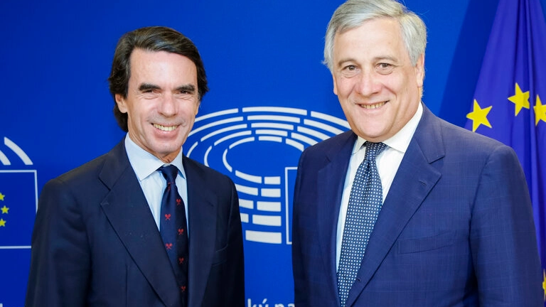 José Marìa Aznar e Antonio Tajani