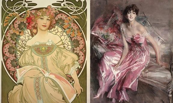 Mucha e Boldini cantori della bellezza e del fascino femminile