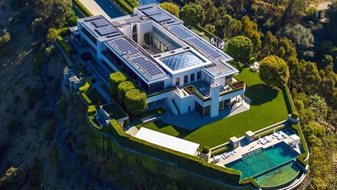 La casa dei Pritzker in vendita a Los Angeles vista dall'alto