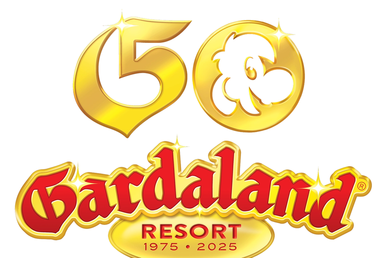 Gardaland 2025 nuovo logo del 50esimo anniversario: il numero è 'leggibile' anche come GO, idea di una uova ripartenza dal via