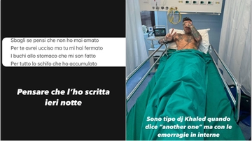 Fedez ricoverato oggi in ospedale per un’emorragia interna: “Grazie a medici e infermieri del Policlinico”