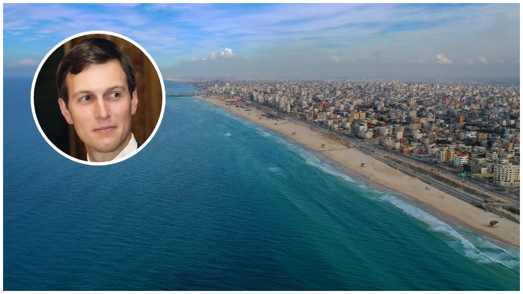 Kushner e una panoramica della costiera di Gaza (AP e iStock)