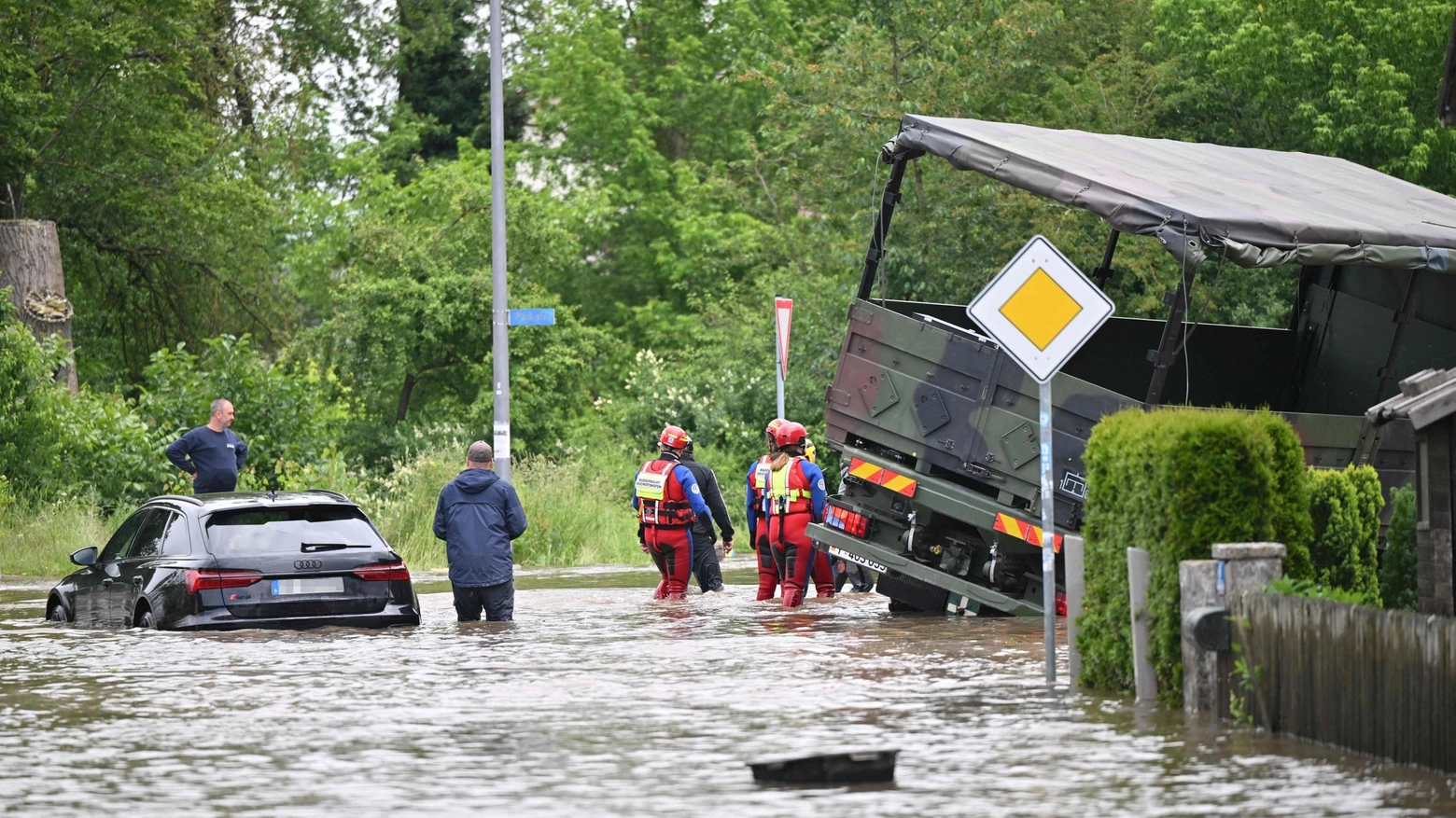 Baviera in ginocchio a causa delle alluvioni che hanno colpito il Land (Ansa)