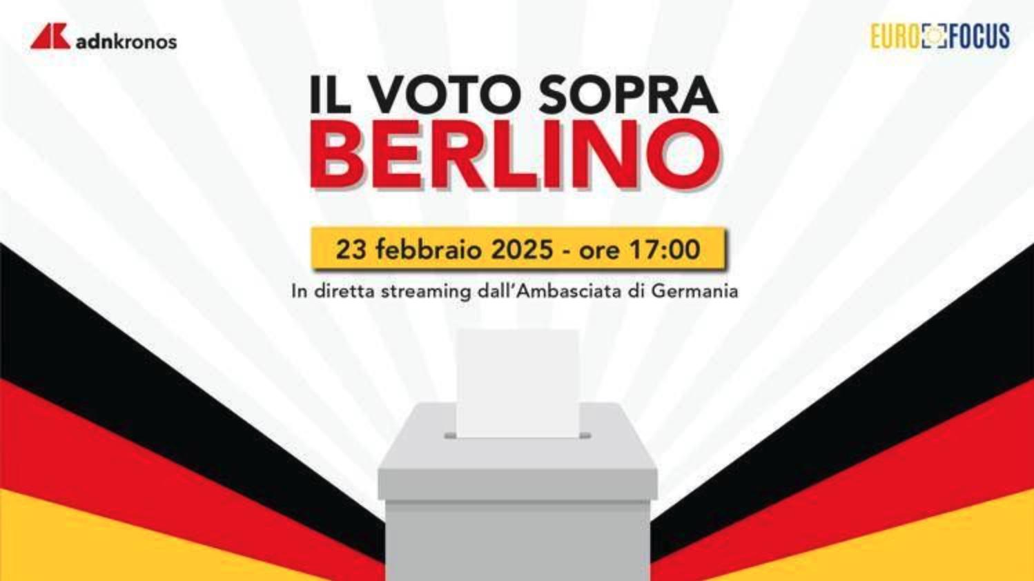 Il voto sopra Berlino: diretta streaming dall’Ambasciata di Germania a Roma