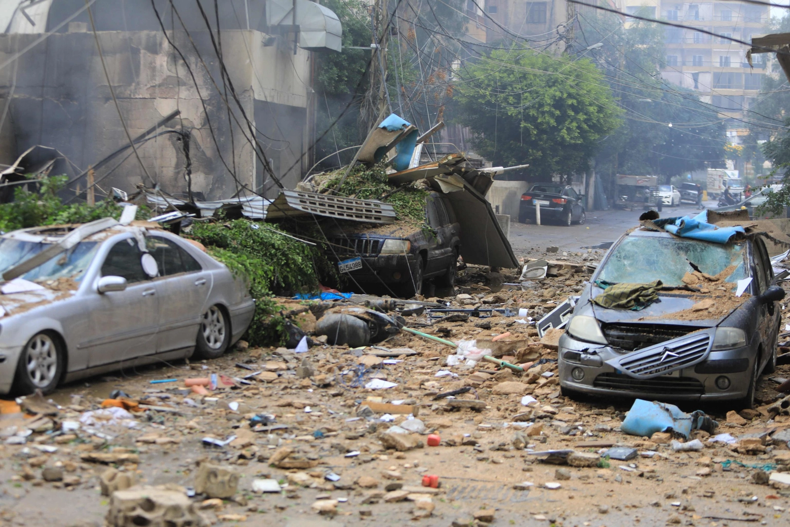 Beirut, la distruzione nel quartiere Bir el-Abed