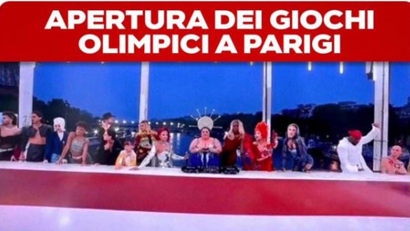 Olimpiadi Parigi 2024: un momento (contestato) della cerimonia d'apertura