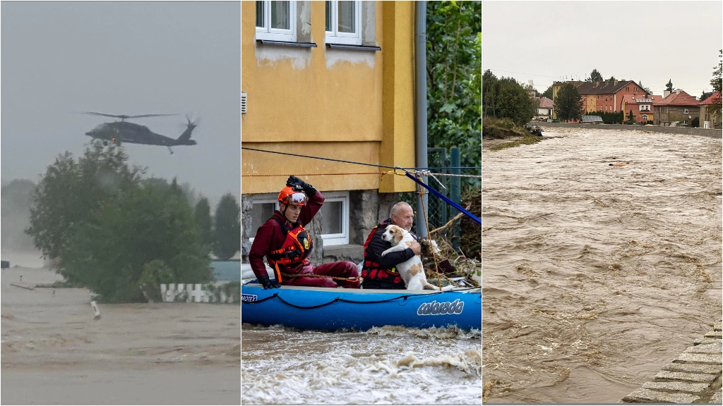 Le immagini dell'alluvione nell'Europa orientale (foto Ansa)