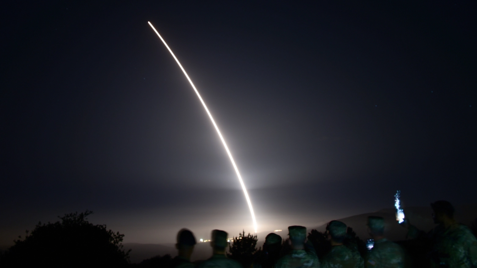 Il lancio di missile balistico Minuteman III, non armato, durante un test