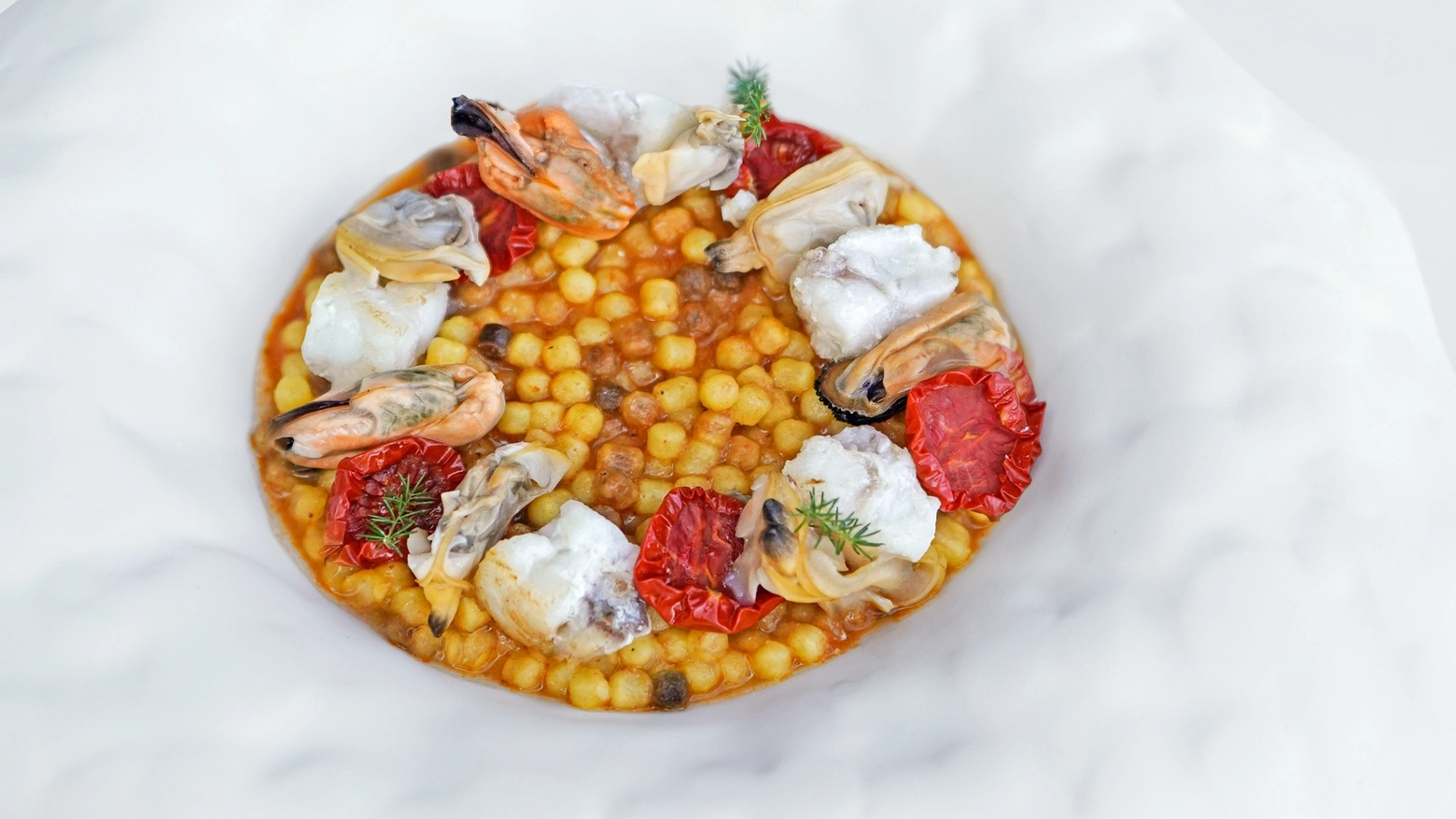 Una ricetta della tradizione nella versione fine dining proposta da Gianluca Braglia, executive chef del ristorante Il Paguro di Palau