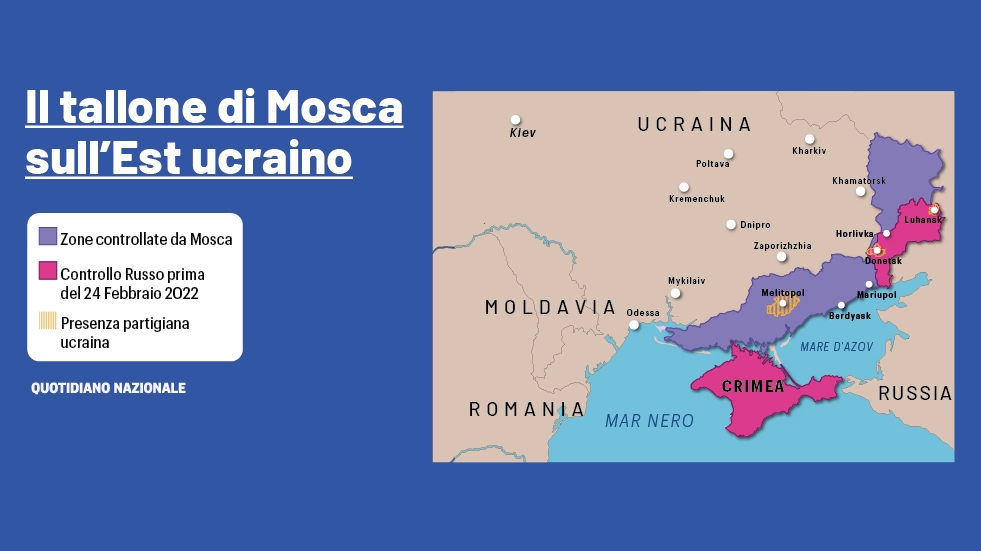 Guerra in Ucraina, le zone controllate da Mosca