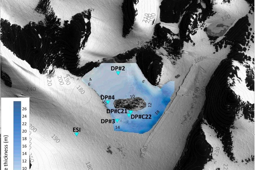 La mappa del Lago Enigma in Antartide, vicino alla base intitolata all'ingegnere bolognese Mario Zucchelli