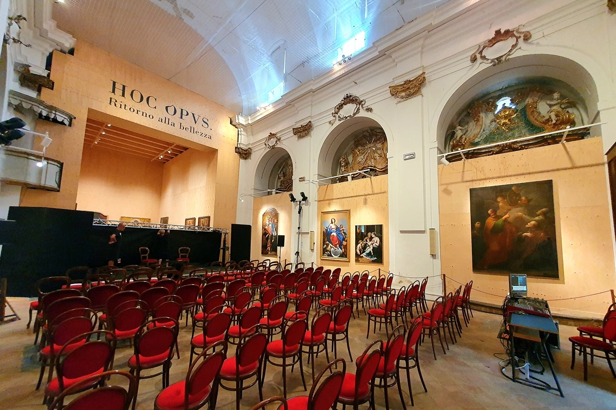 L'Auditorium Sant'Agostino ora allestito a Pinacoteca