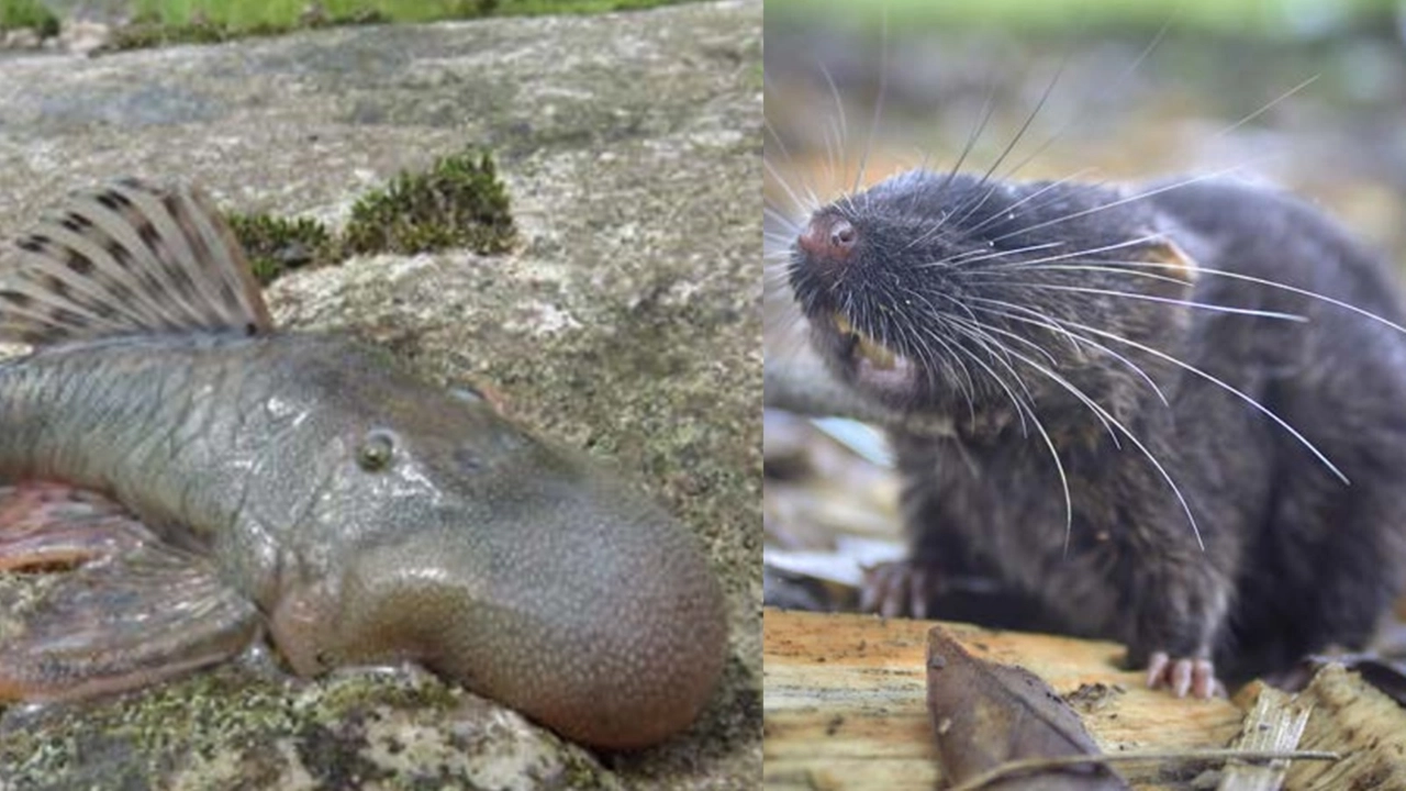 Un esemplare di pesce “dalla testa a blob” e un raro topo anfibio.