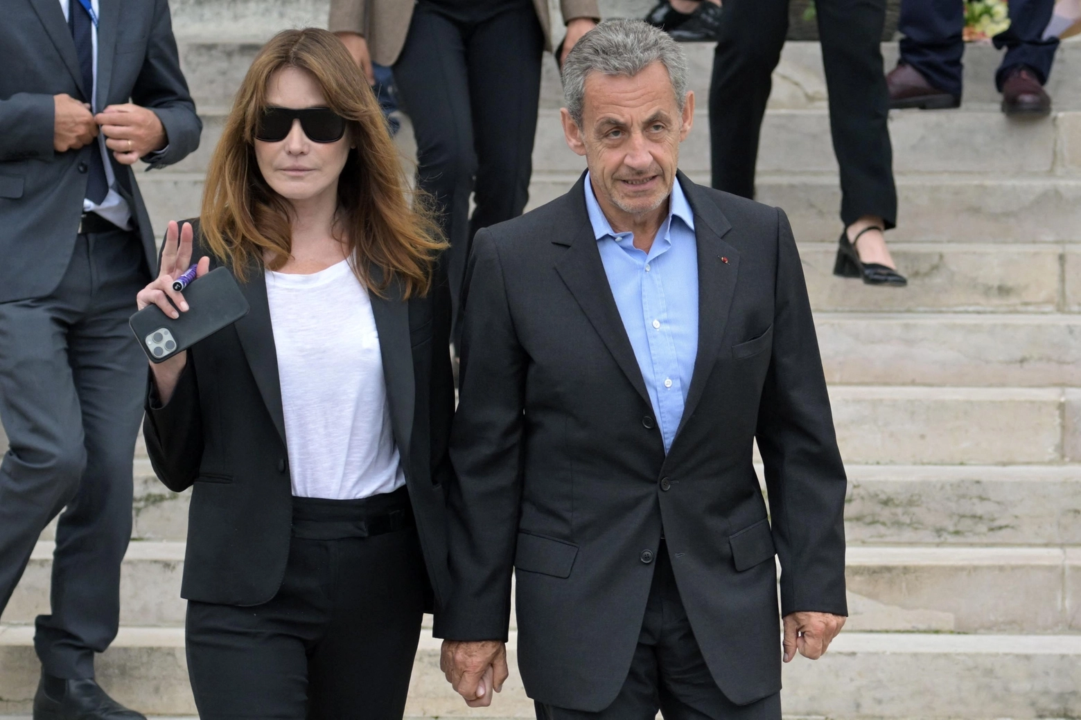 Carla Bruni con Nicolas Sarkozy