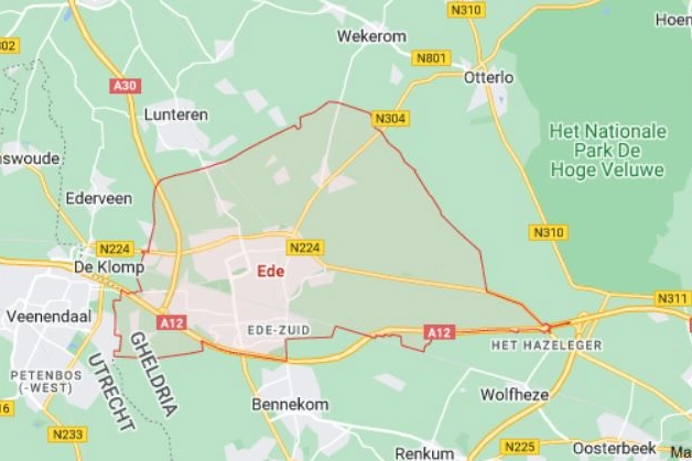 La mappa di Ede, nei Paesi Bassi