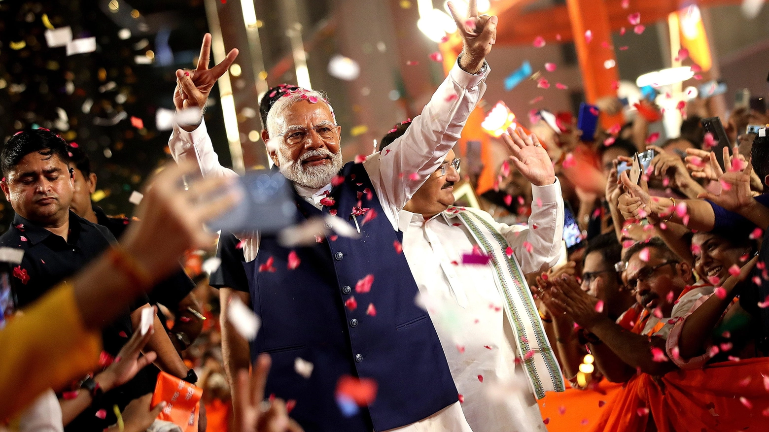 Narendra Modi si avvia al terzo mandato alla guida del governo in India (Ansa)