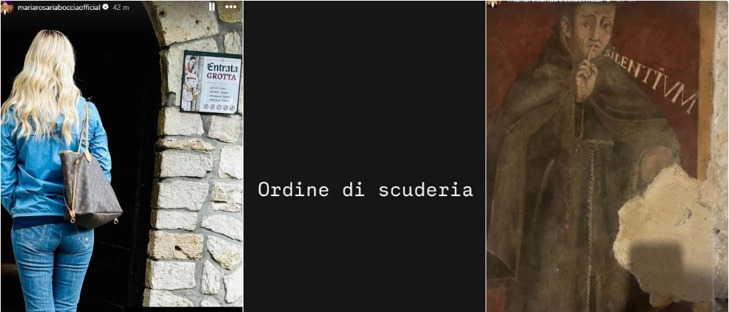 L’influencer posta su Instagram storie dagli stessi luoghi di pace dove pochi giorni fa è stato l’ex ministro in una sorta di viaggio di riconciliazione con Federica Corsini