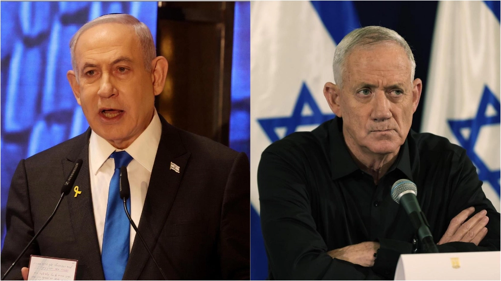 Benjamin Netanyahu och Benny Gantz