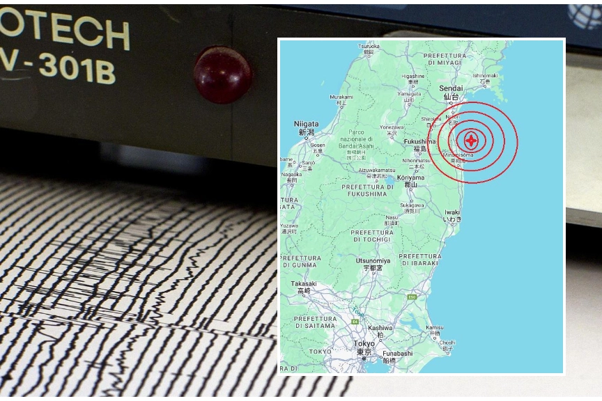 Terremoto in Giappone vicino alla regione di Fukushima