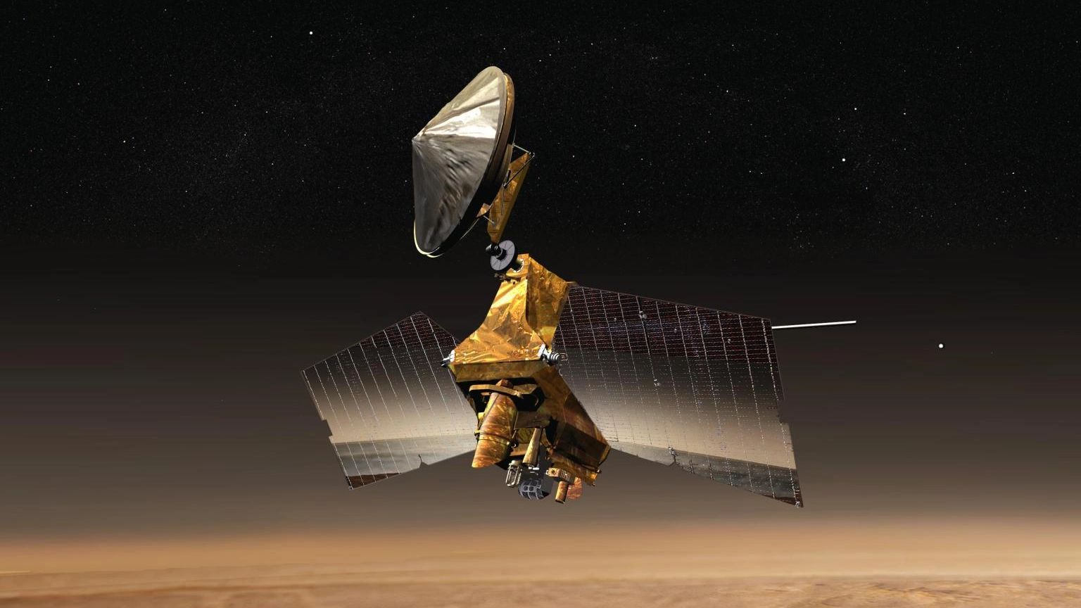 Una immagine della Nasa della sonda Mars Reconnaissance Orbiter