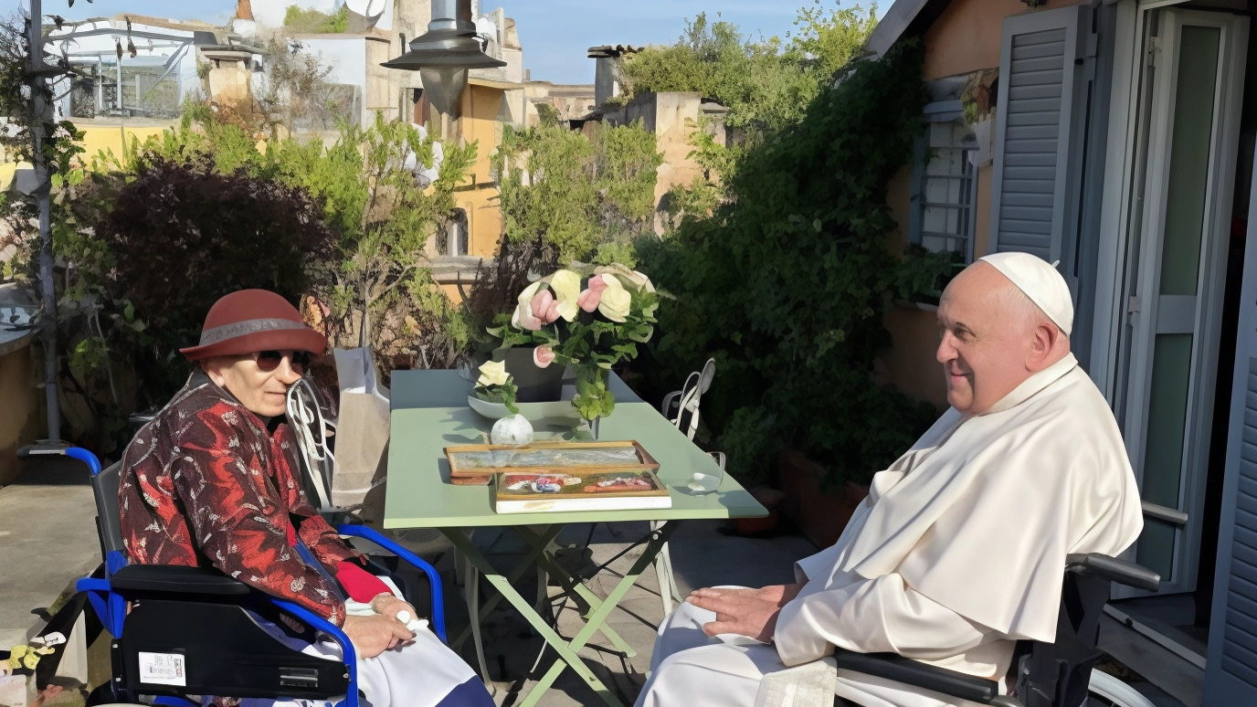 Francesco a casa della presidente di +Europa, appena dimessa dall’ospedale. Lo stupore della radicale: "Una cortesia inaspettata, mi ha salutato in piemontese".