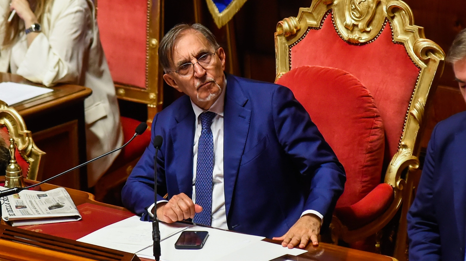 Il presidente del Senato Ignazio La Russa, 77 anni