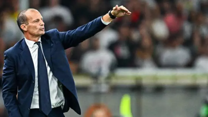 Juventus's Italian head coach Massimiliano Allegri during the Italian Serie A soccer match Uc Sampdoria vs Juventus Fc at Luigi Ferraris stadium in Genoa, Italy, 22 August 2022. ANSA/STRINGER